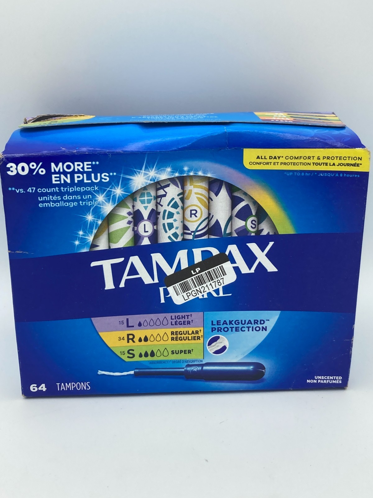 TAMPAX PEARL 15 SUPER, 34 REGULAR, 15 LIGHT 64 TOTAL