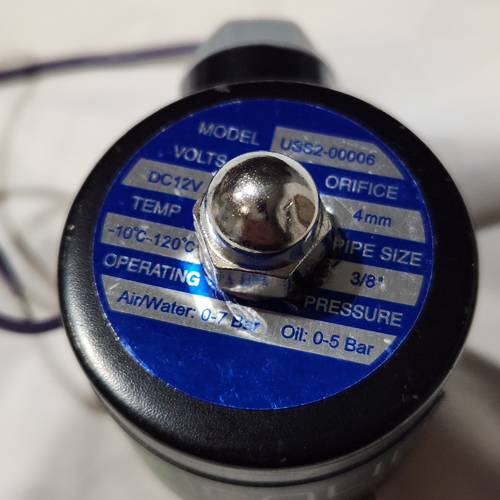 Electric Solenoid Valve 3/8" U.S. Solid Brass 12V DC New 015