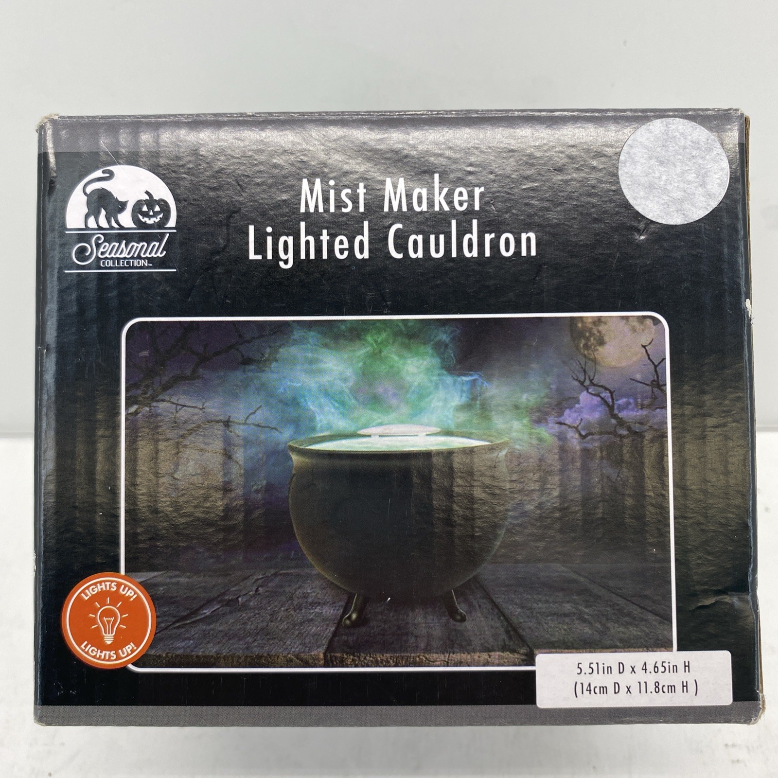 NOB Halloween Mist Maker Lighted Cauldron Spooky Decor 8 Hr Run Time