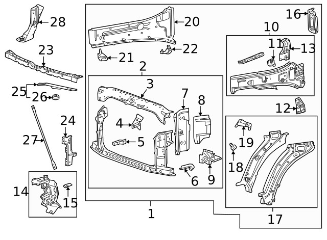 Genuine GM Front Driver Side Bumper Cover Outer Support Bracket 84742543