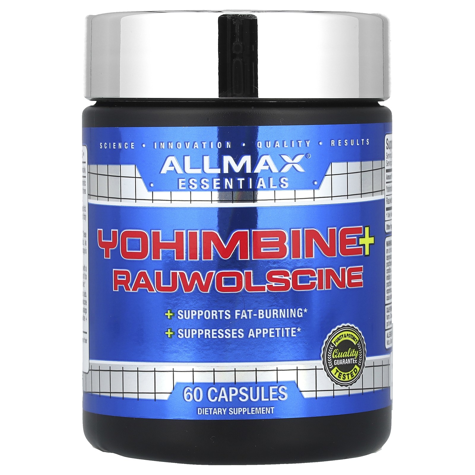 Yohimbine + Rauwolscine, 60 Capsules