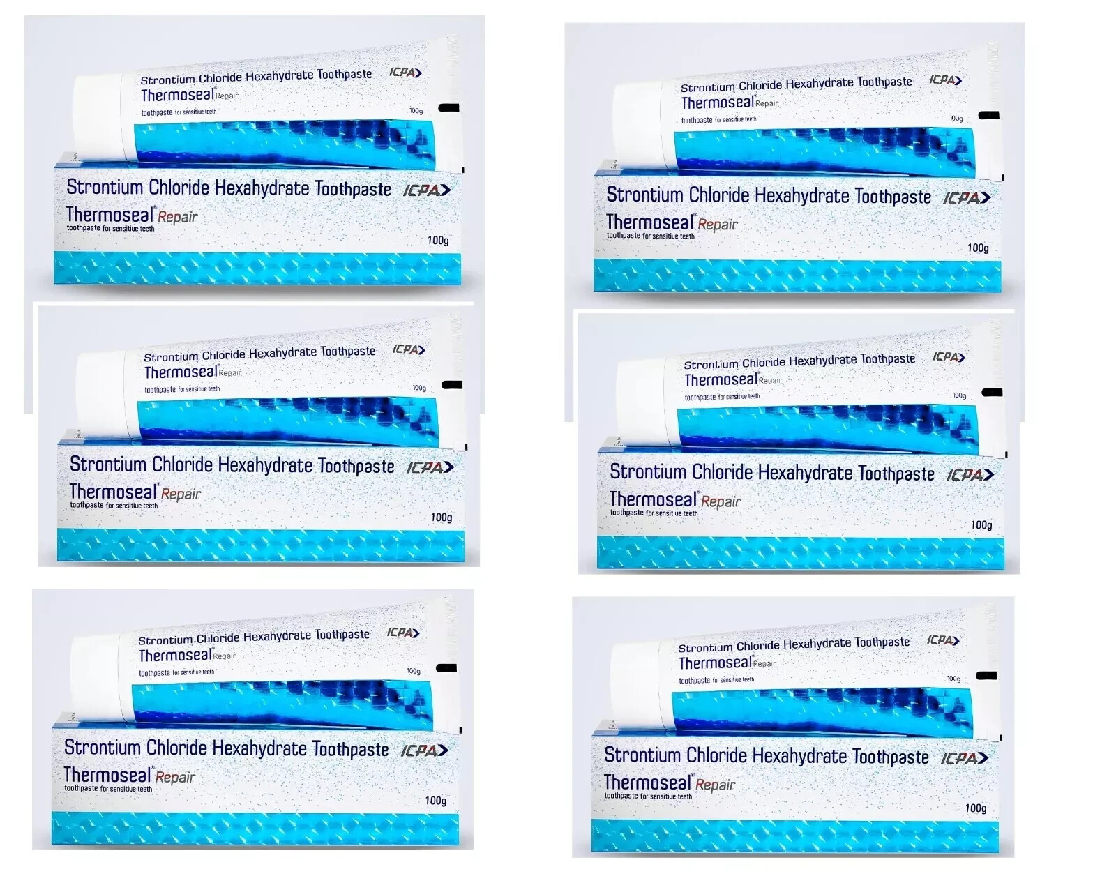 Thermoseal Repair Toothpaste 100 gm Each Pack Of 6 For Sensitive Teeth Free Ship