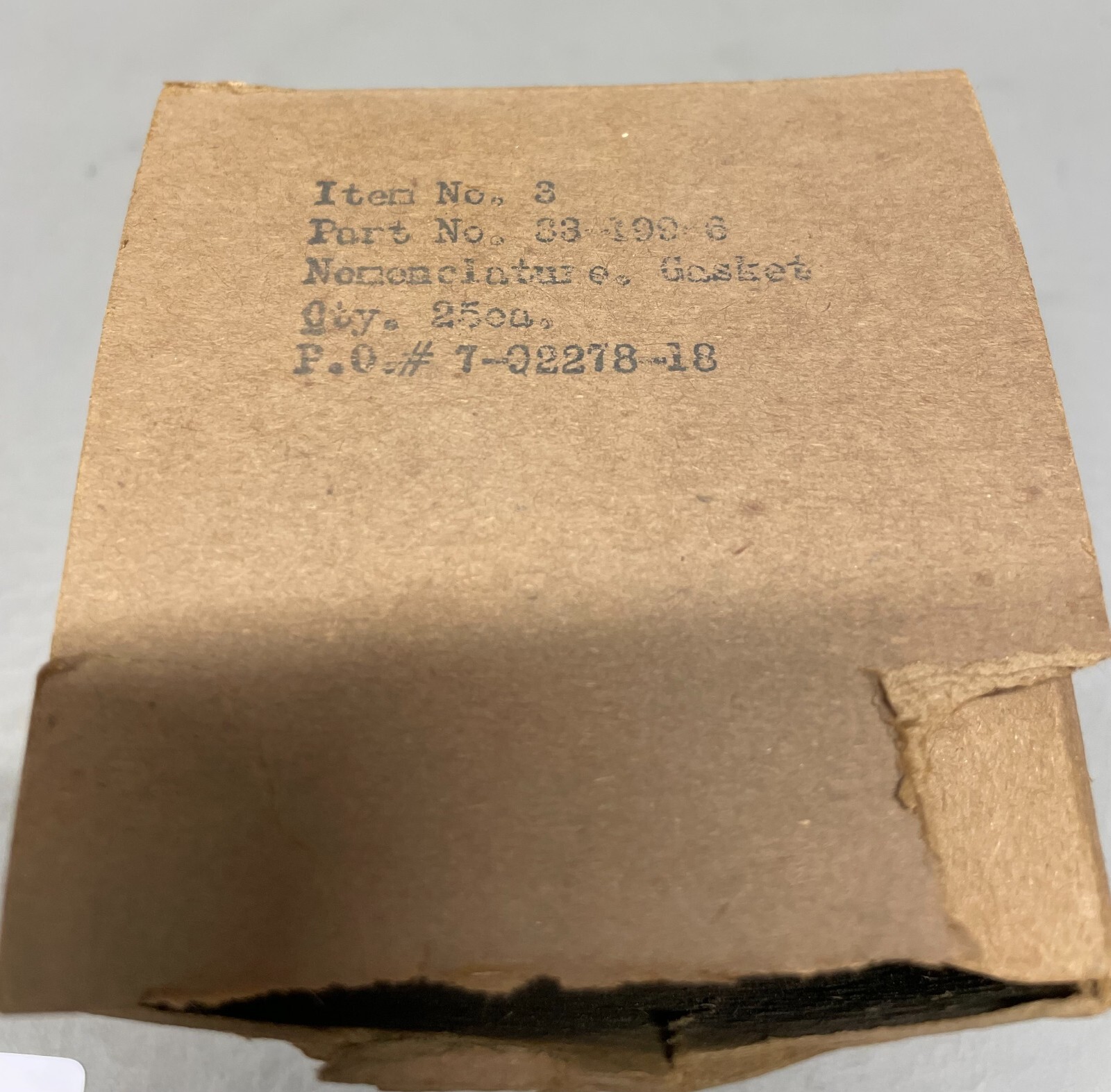 Cessna Gascolator Gasket P/N 33-199-6