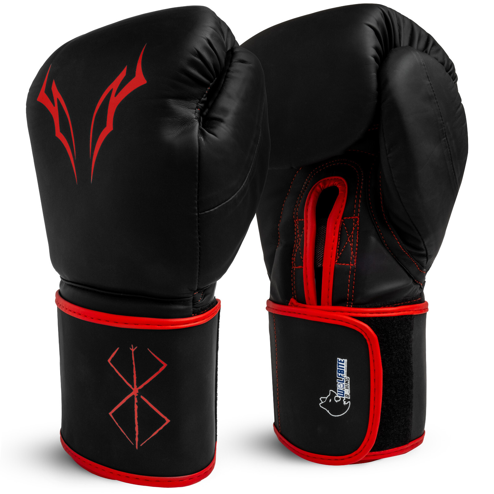 Berserk Anime Beast of Darkness H&L Boxing Gloves 14oz Black/Red Kentaro Miura