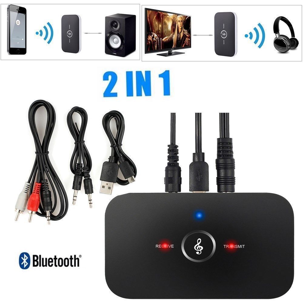1/2pcs Bluetooth Transmitter&Receiver Wireless Adapter For Home stereos/speakers