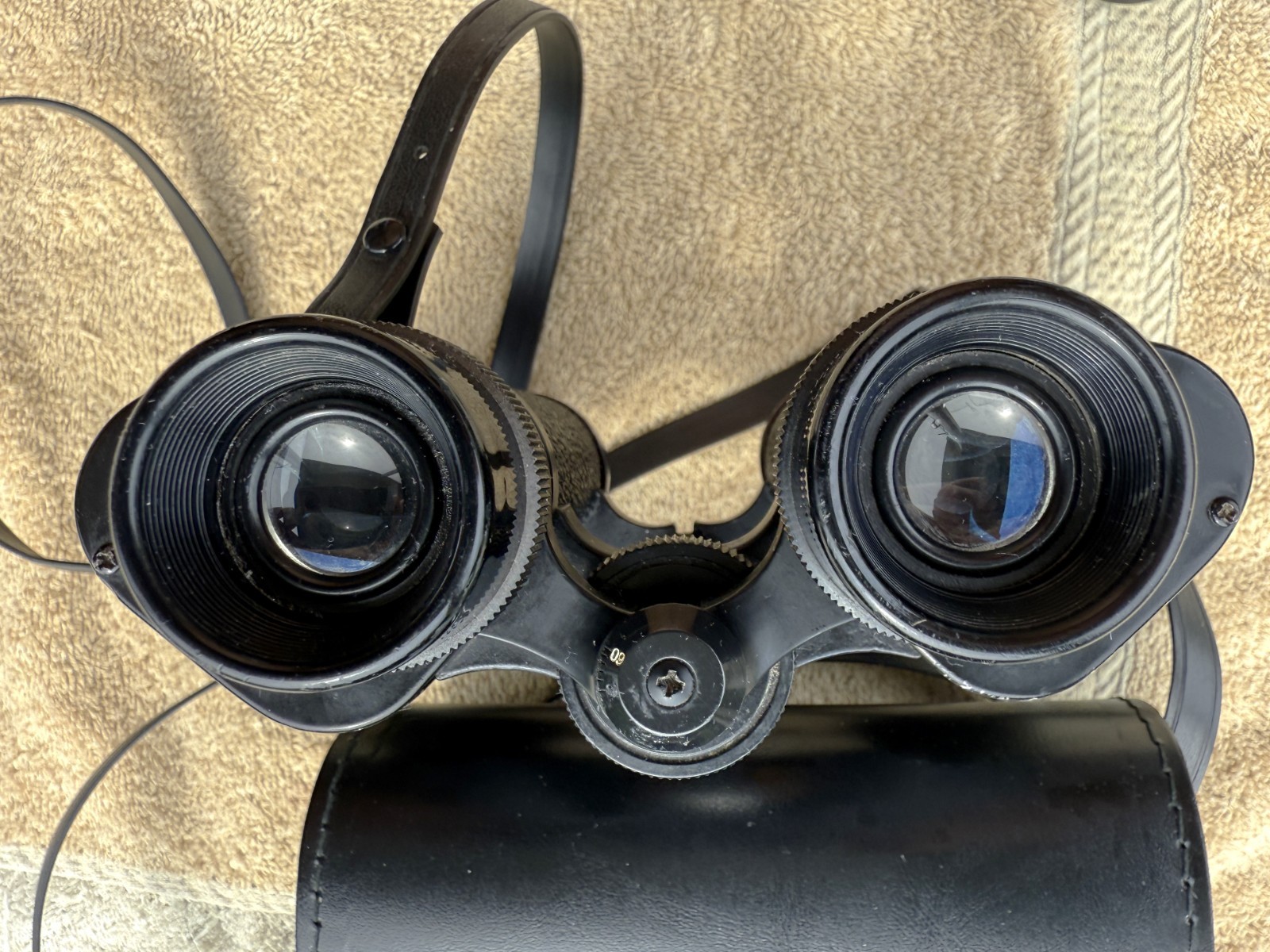 VINTAGE J.C. PENNY 7/35 MODEL NO. 0119 BINOCULARS IN ORIGINAL CASE & LENS PROTEC