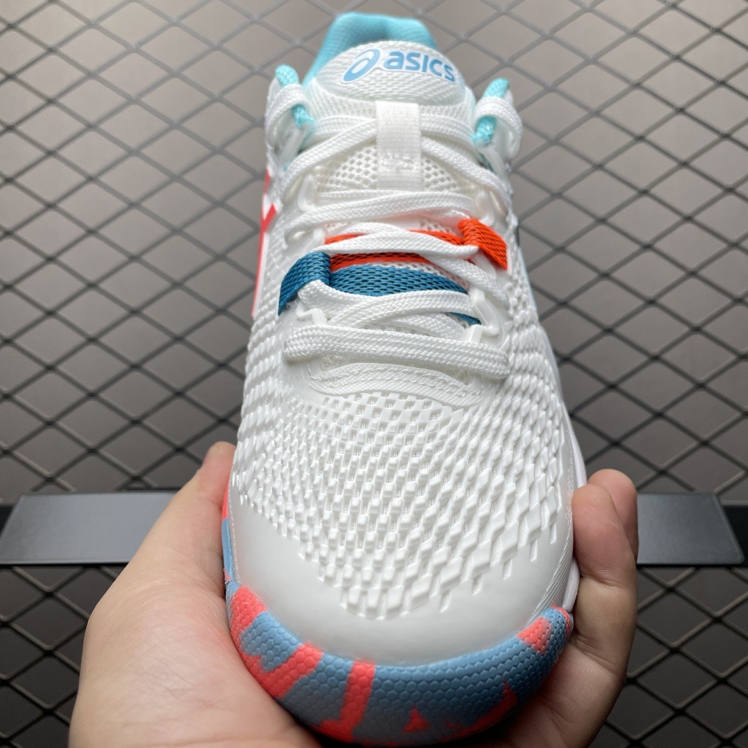 ASICS GEL-RESOLUTION 9 White Teal Blue Men’s
