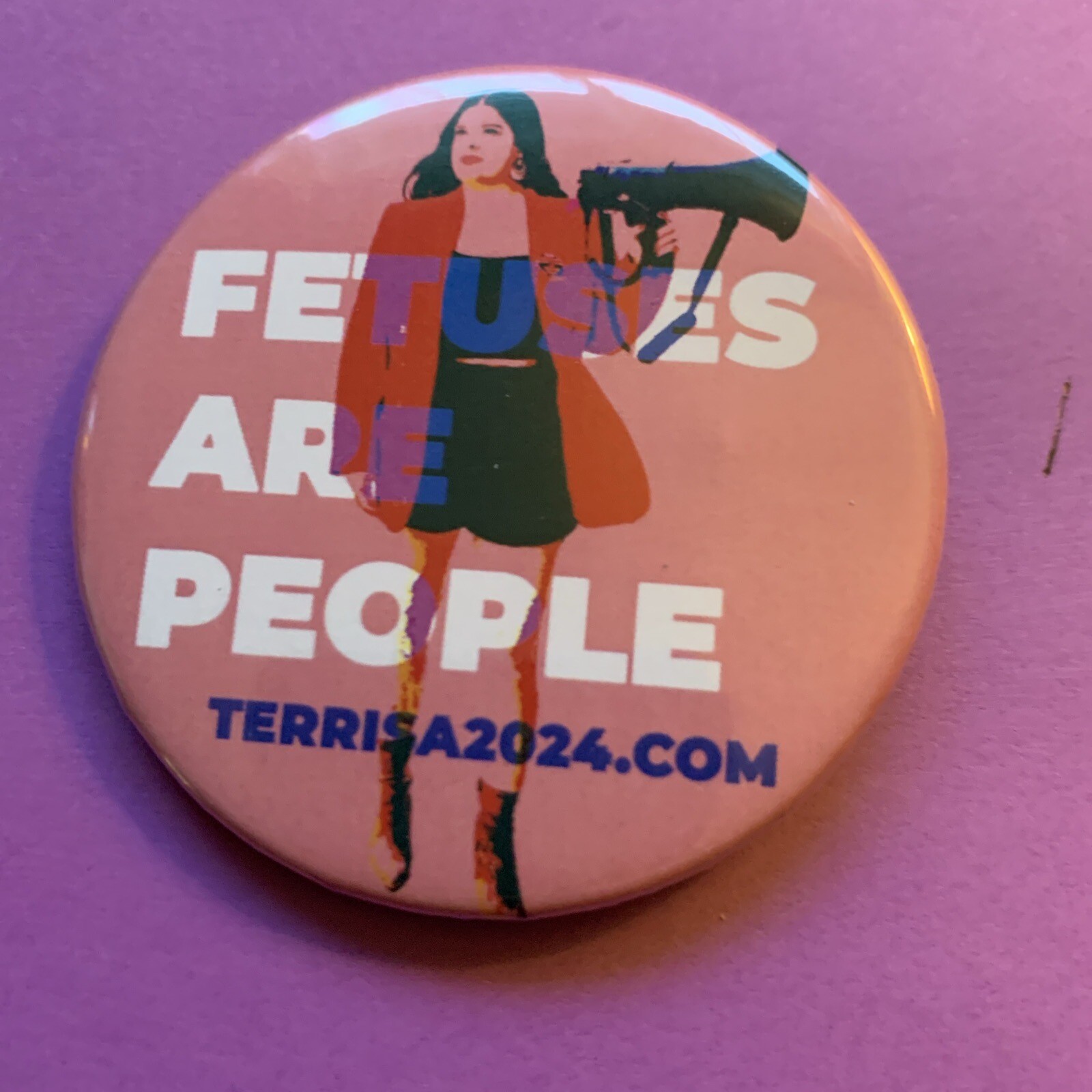 2024 Official Terrisa Pinback Presidential Pinback Button