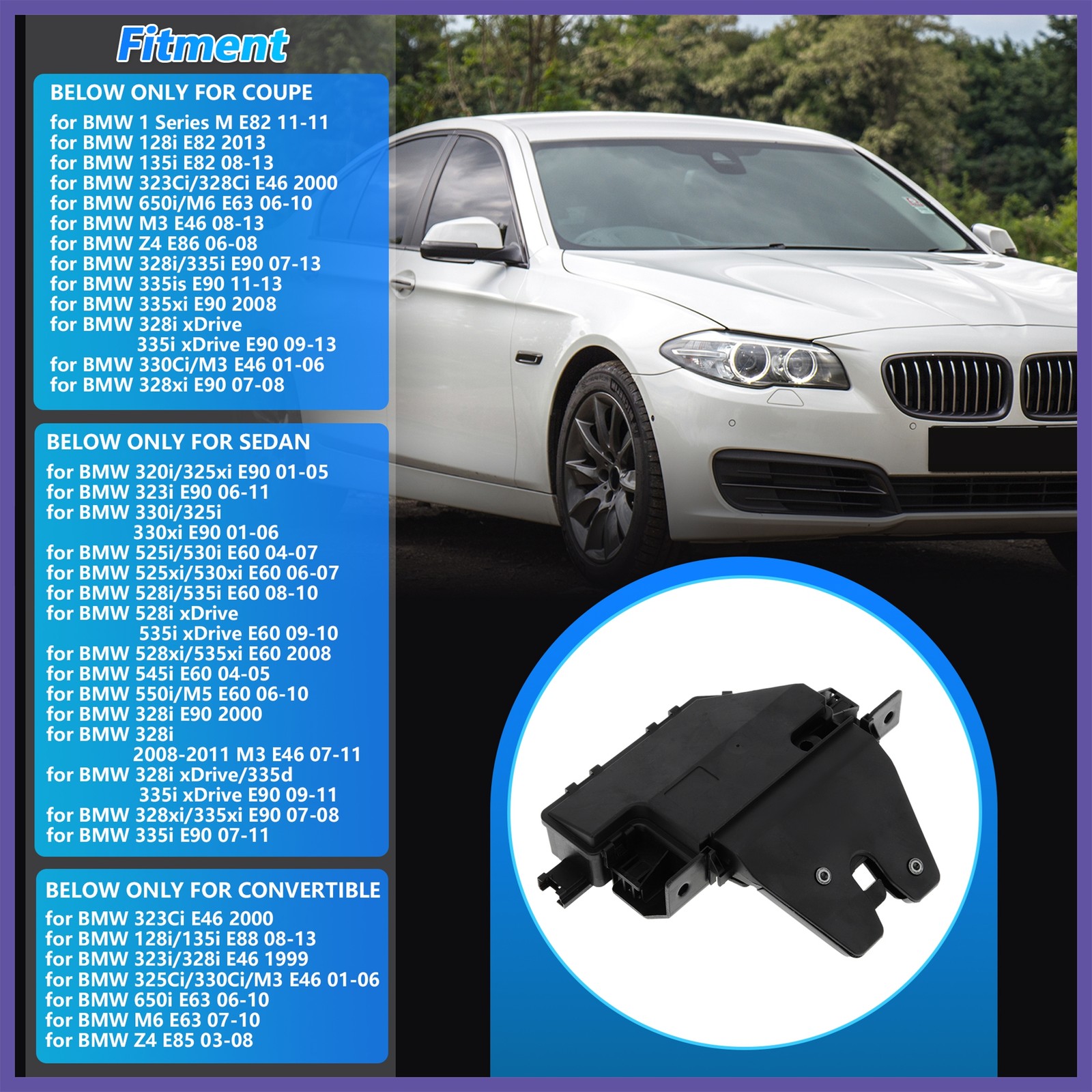 Trunk Latch Lock Actuator for BMW 128i 135i 328i 325i 330i 335i
