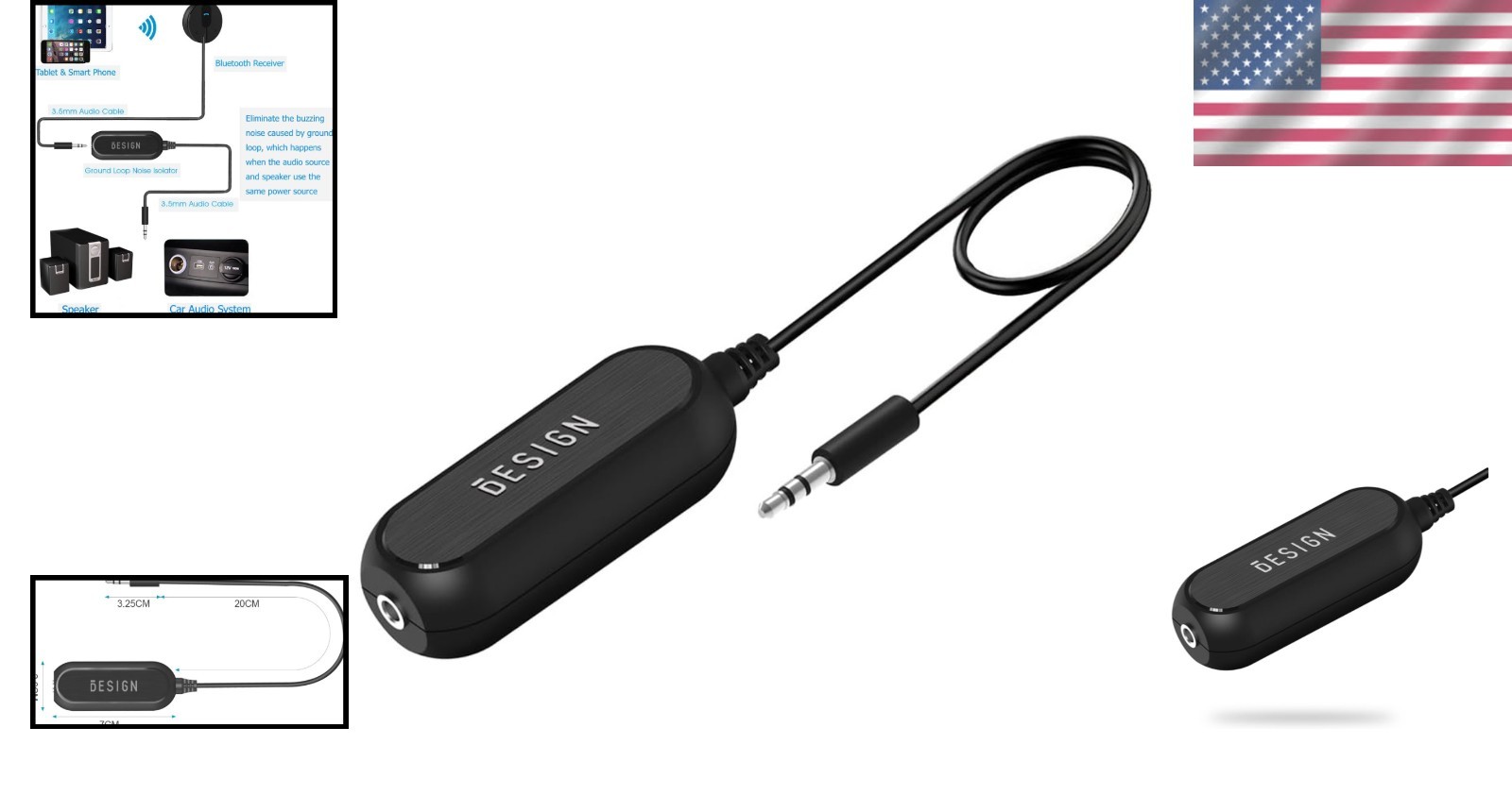 Mini Ground Loop Noise Isolator for Seamless Audio – Ideal for Bluetooth Devices