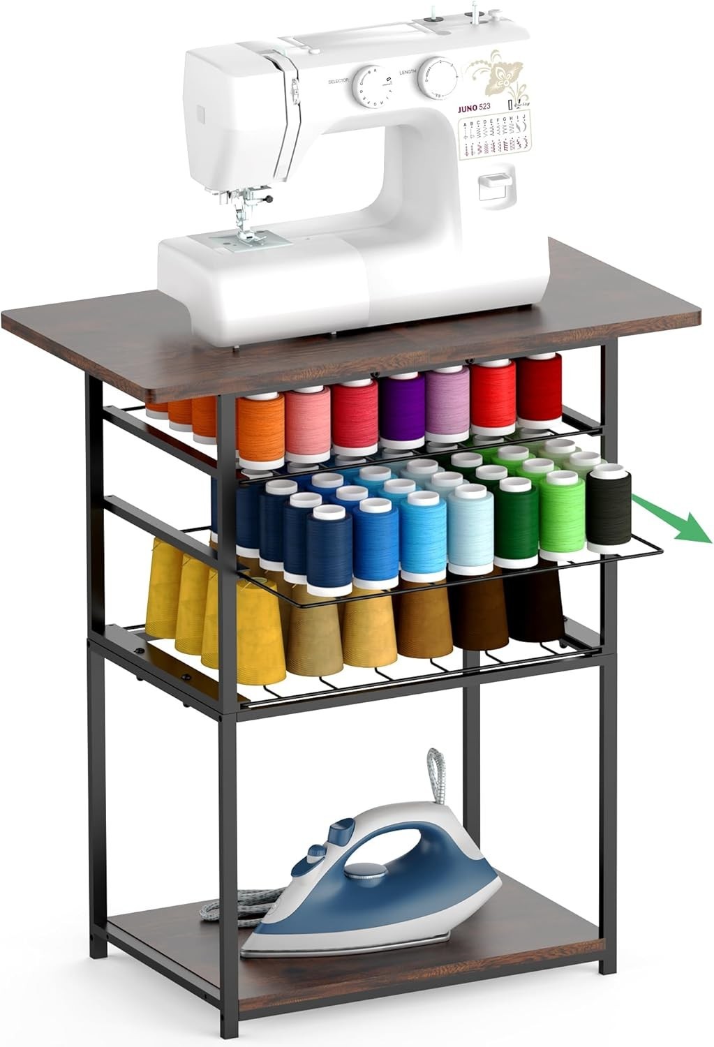 Durable Cricut Organizer Cart - 5-Tier Table for Crafts & Sewing Supplies