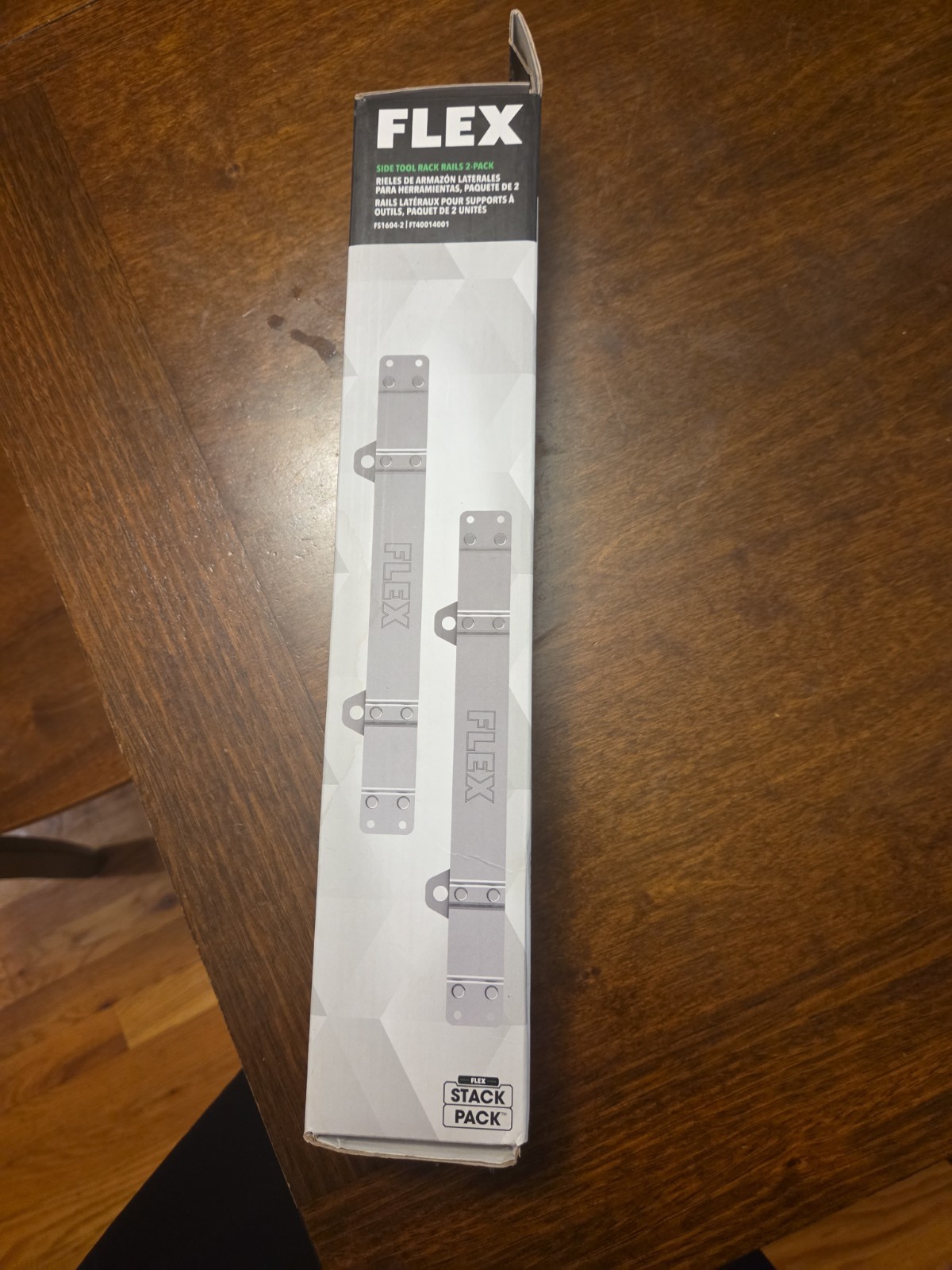 FLEX Stack Pack Side Tool Rack Rails 2-3/8"L x 2-3/4"W x 15-3/4"H 2-Pack