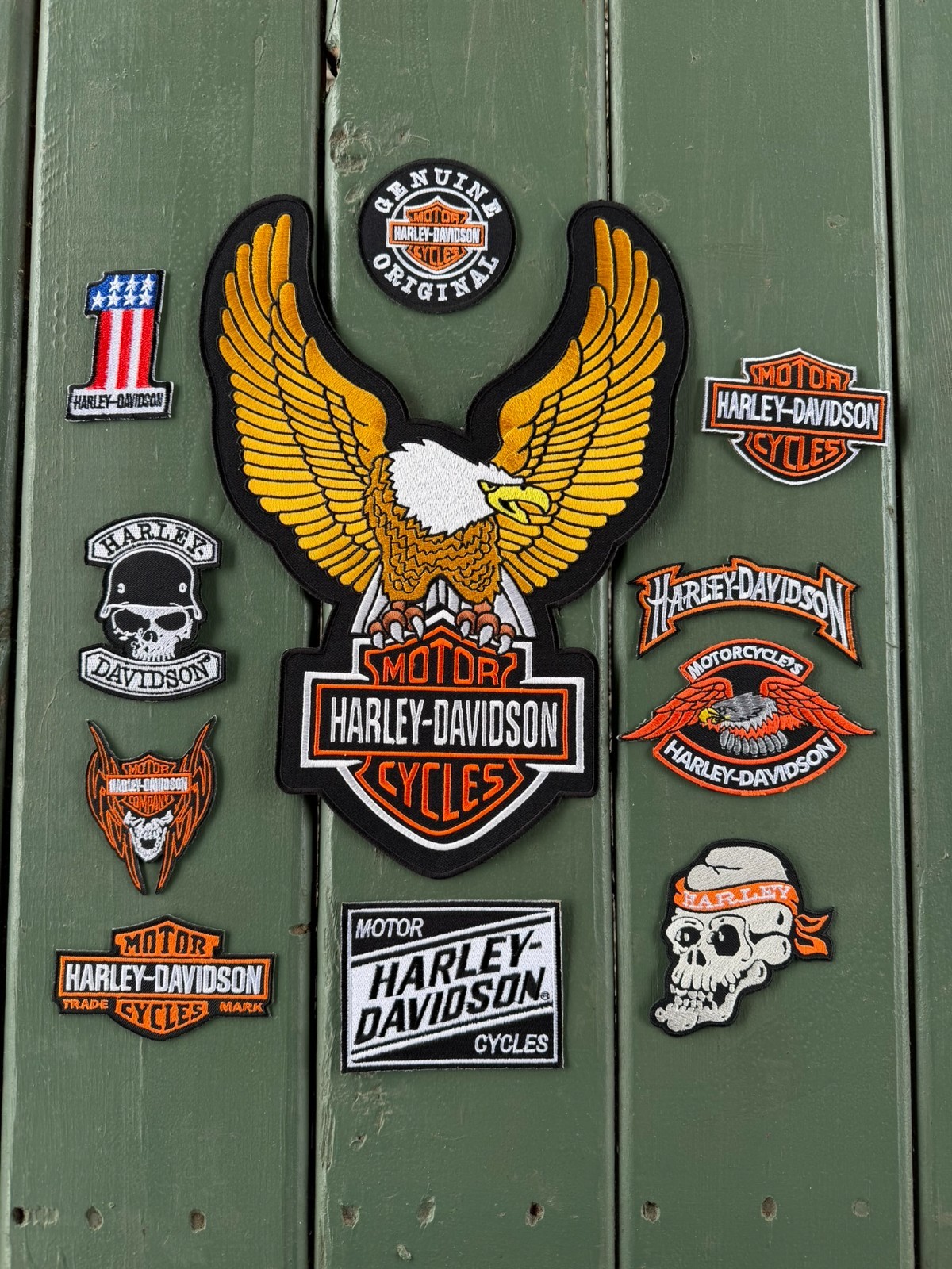 Harley Davidson Patches- Lot of 11 Different Embroidered Patches