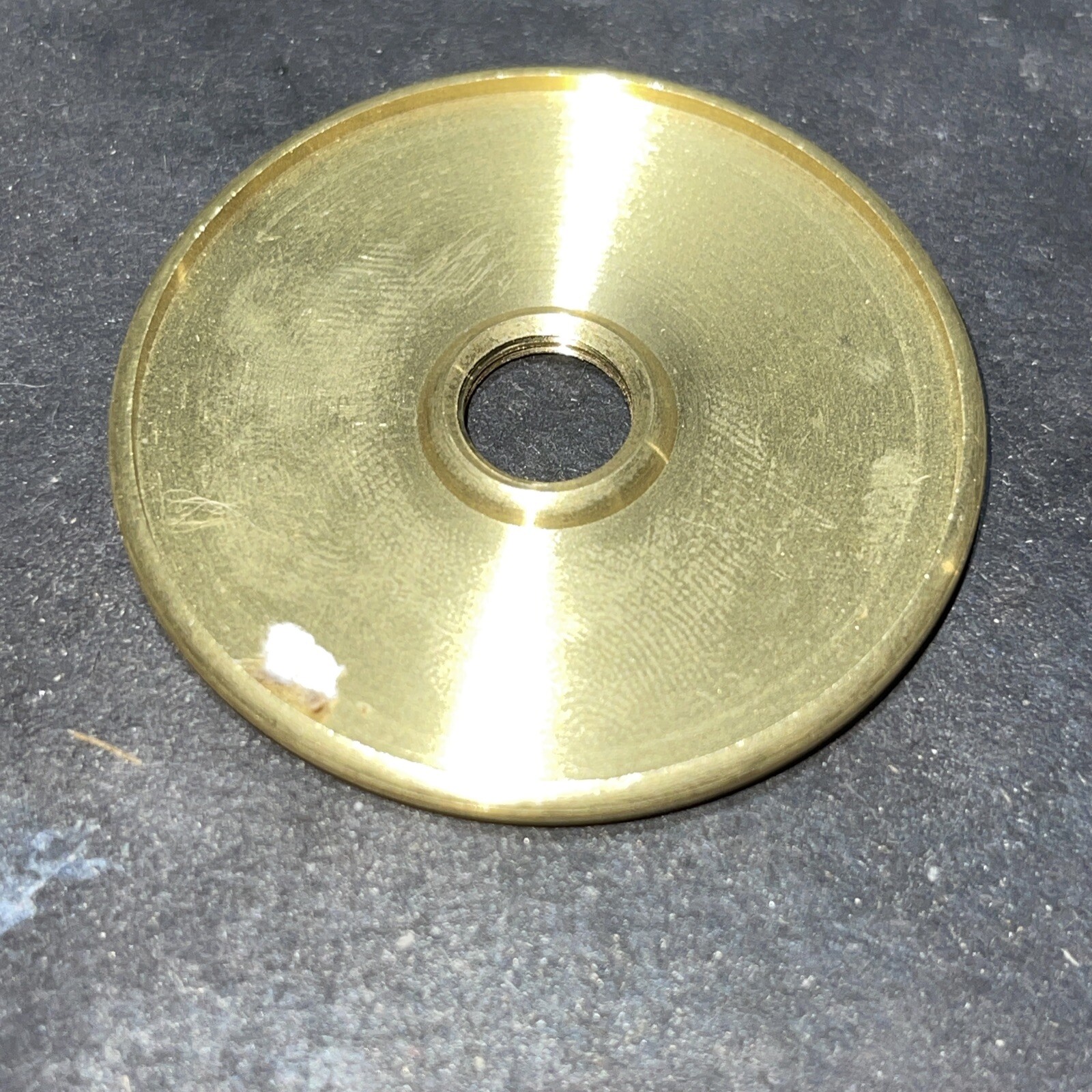 1-3/4 SOLID BRASS TURNED CHECK RINGS THREADED UNFINISHED 1/8IPS (3/8" hole)
