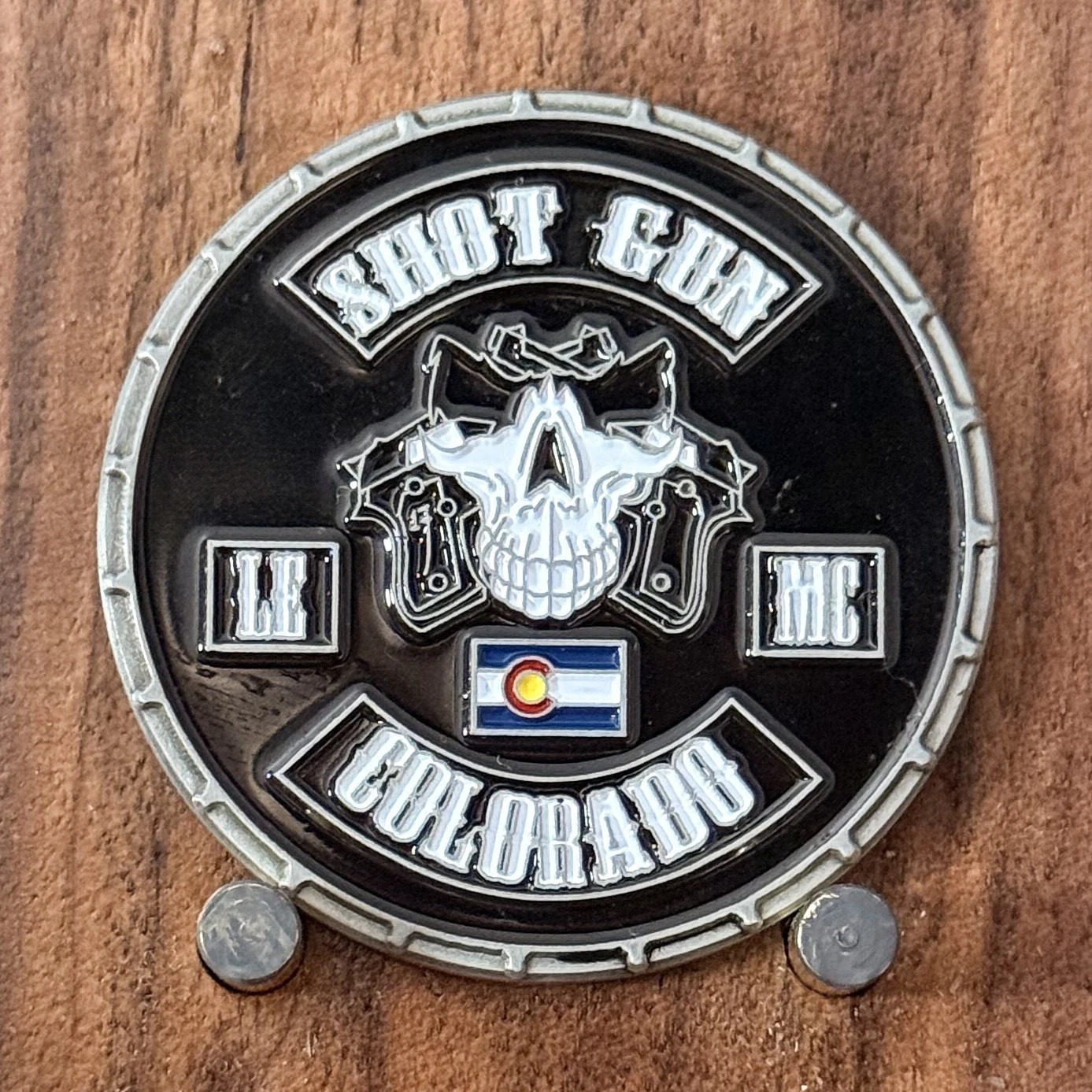Colorado Shot Gun Mile High Motorcycle Crew LE MC Challenge Coin  1#36