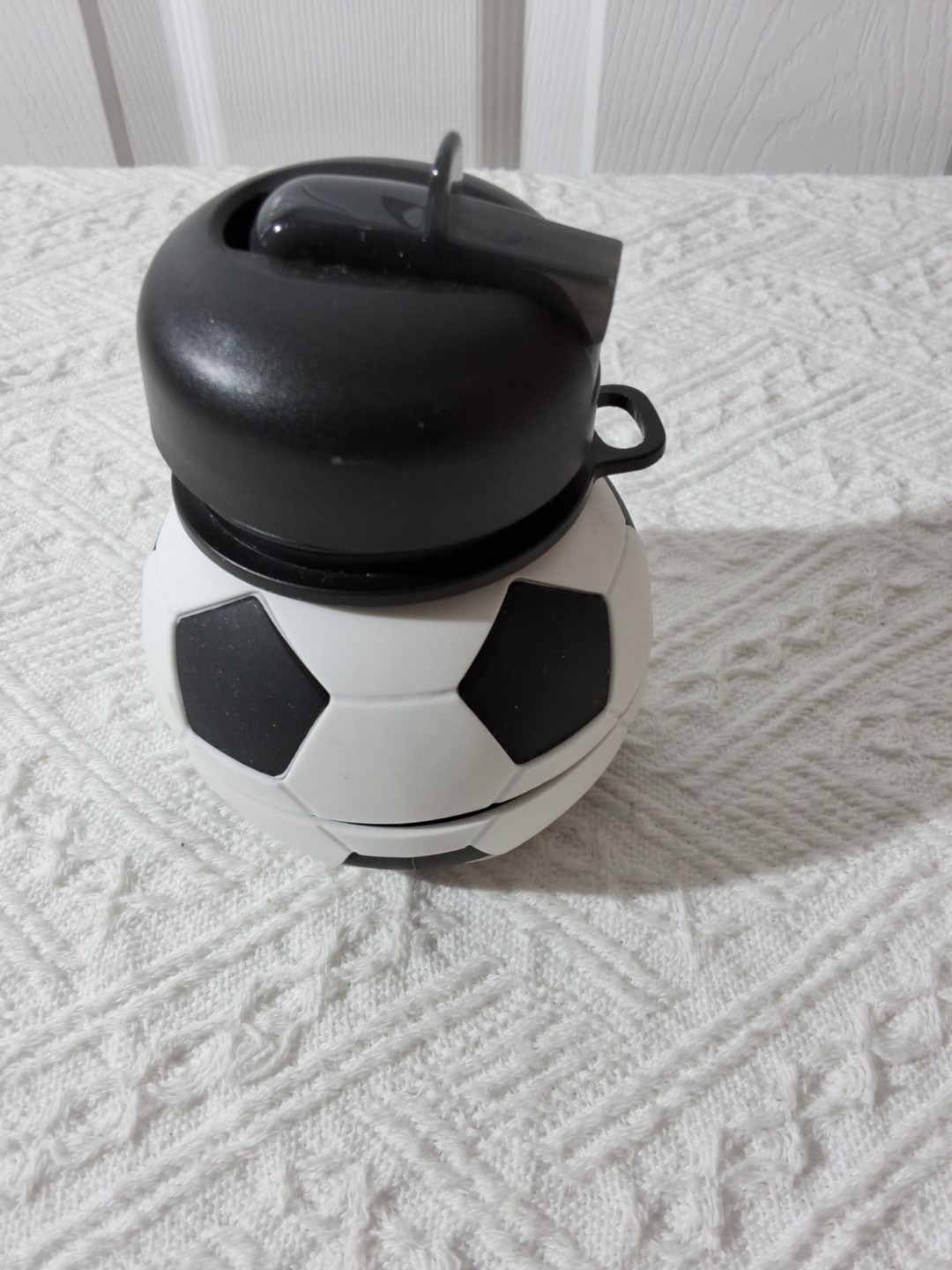 Collapsible soccer ball water bottle New, Never Used