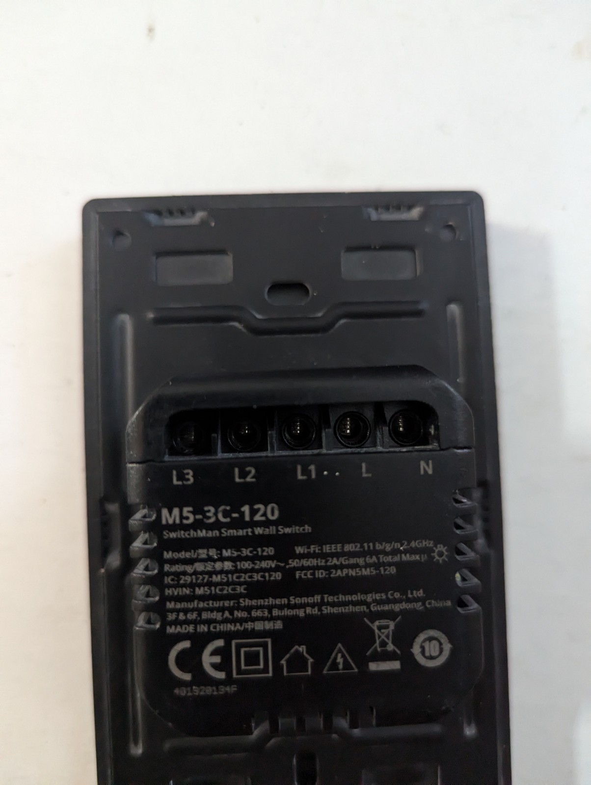 M5-3C-120 Switchman Smart Wall Switch
