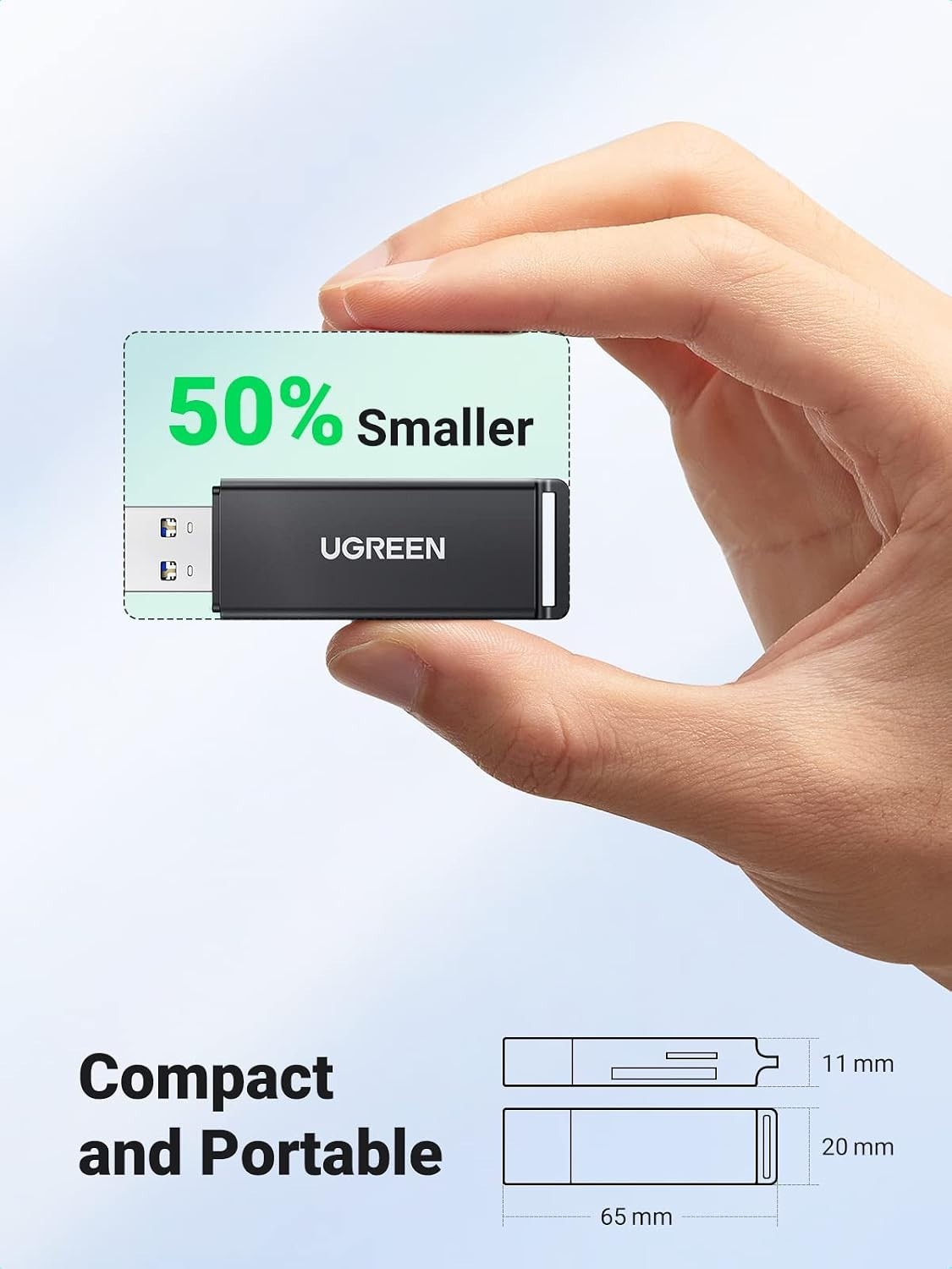 SD Card Reader USB 3.0 Dual Slot Adapter for TF SD Micro SD SDXC SDHC
