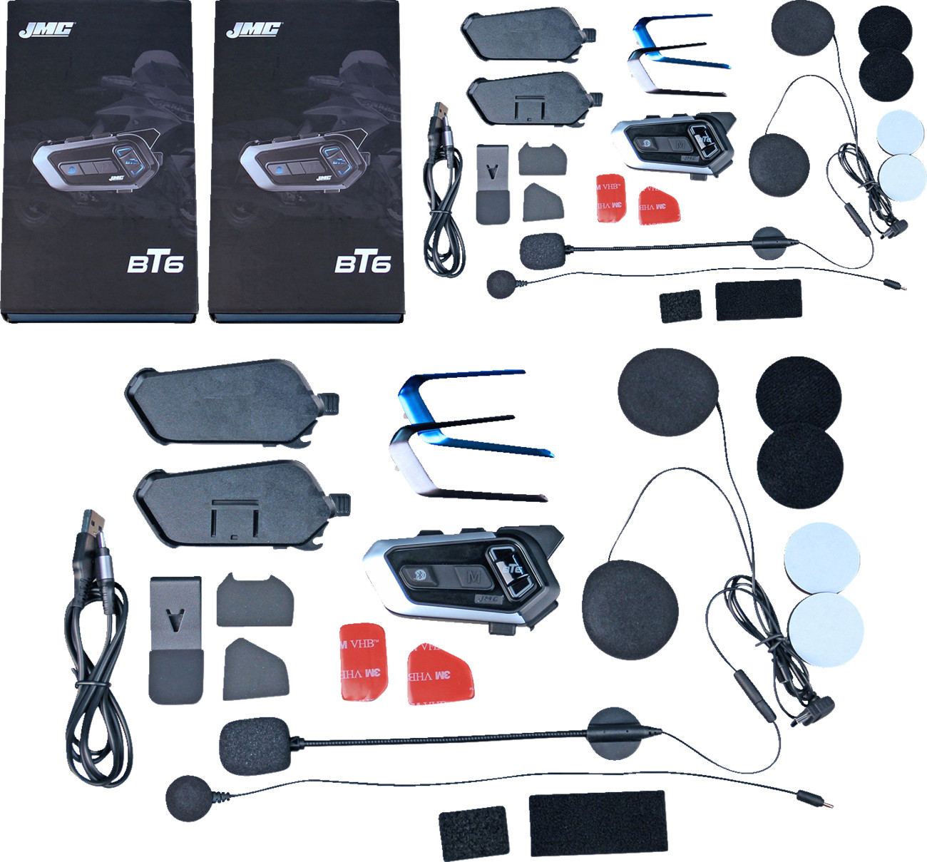 J & M Headset - Bluetooth™ - Universal - Dual Pack HS-BT6-UNV-D