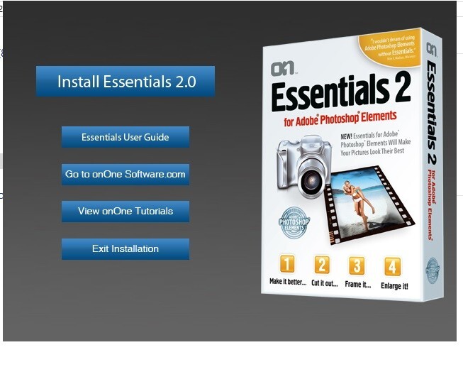 onOne Essentials 2.0 CD for Adobe Photoshop Elements