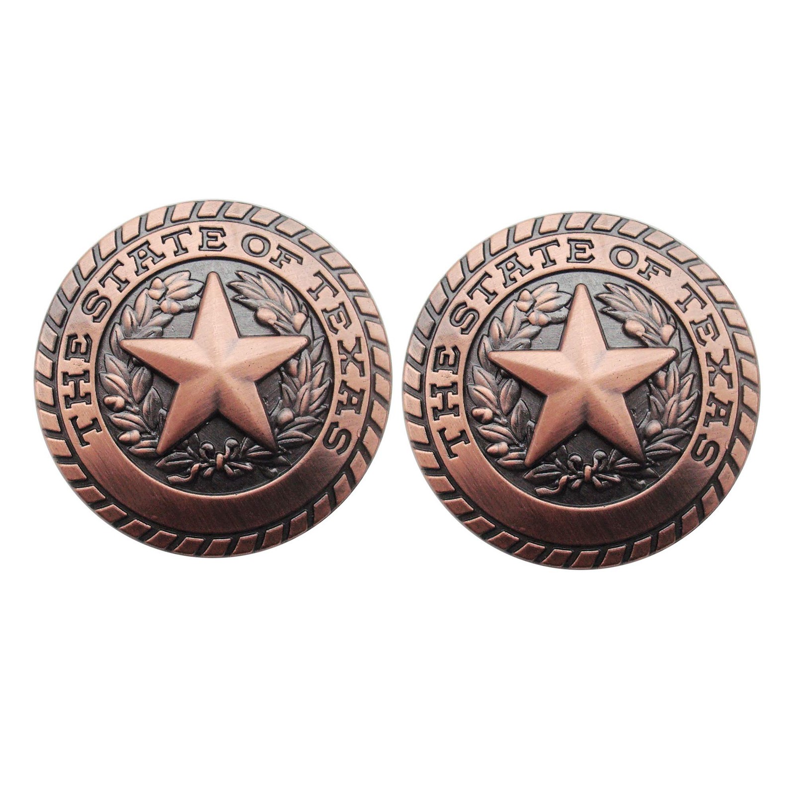 The State of Texas Ranger Star Back Conchos with Screws