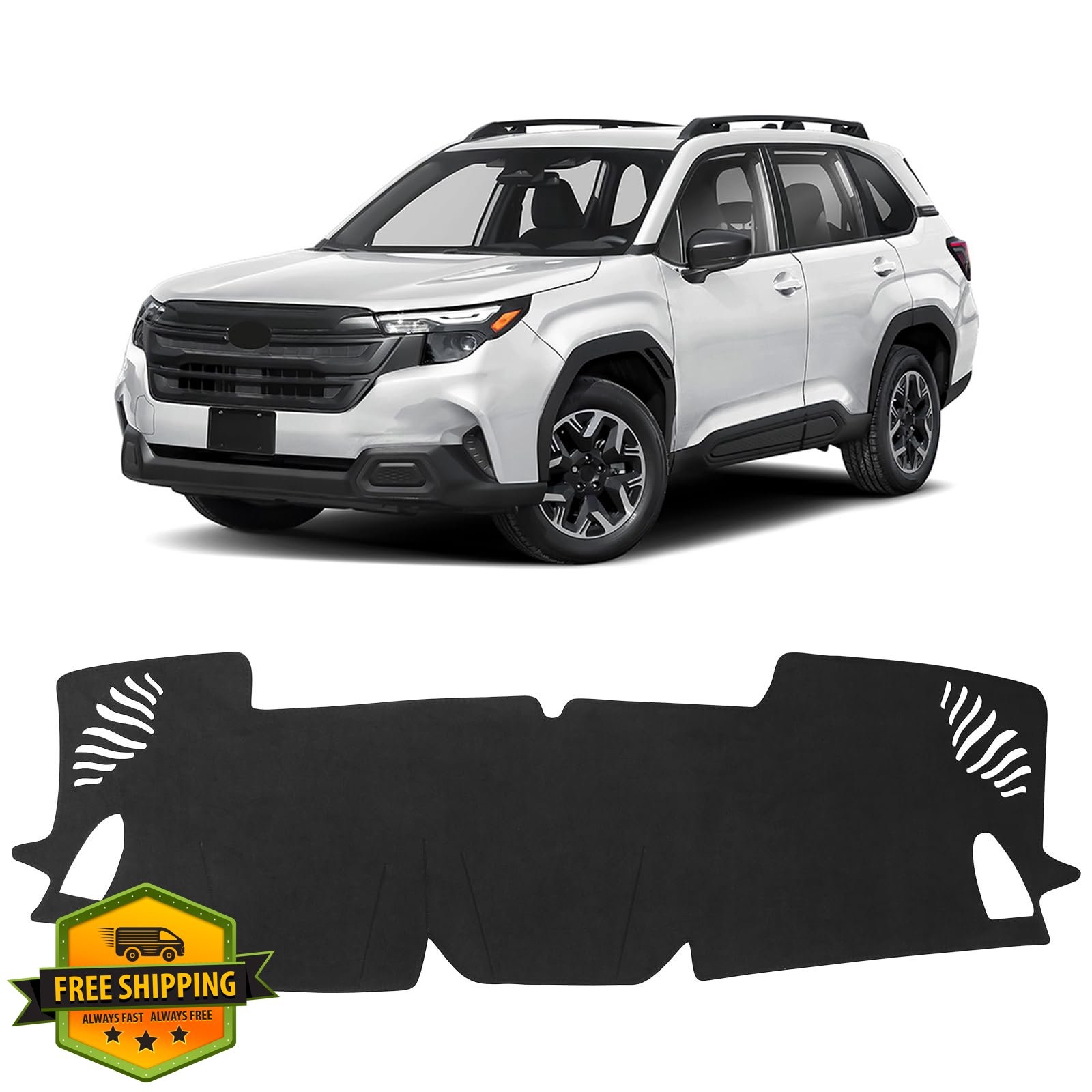 Hugeek Forester 2025 2026 Dash Cover Mat Black Flannel