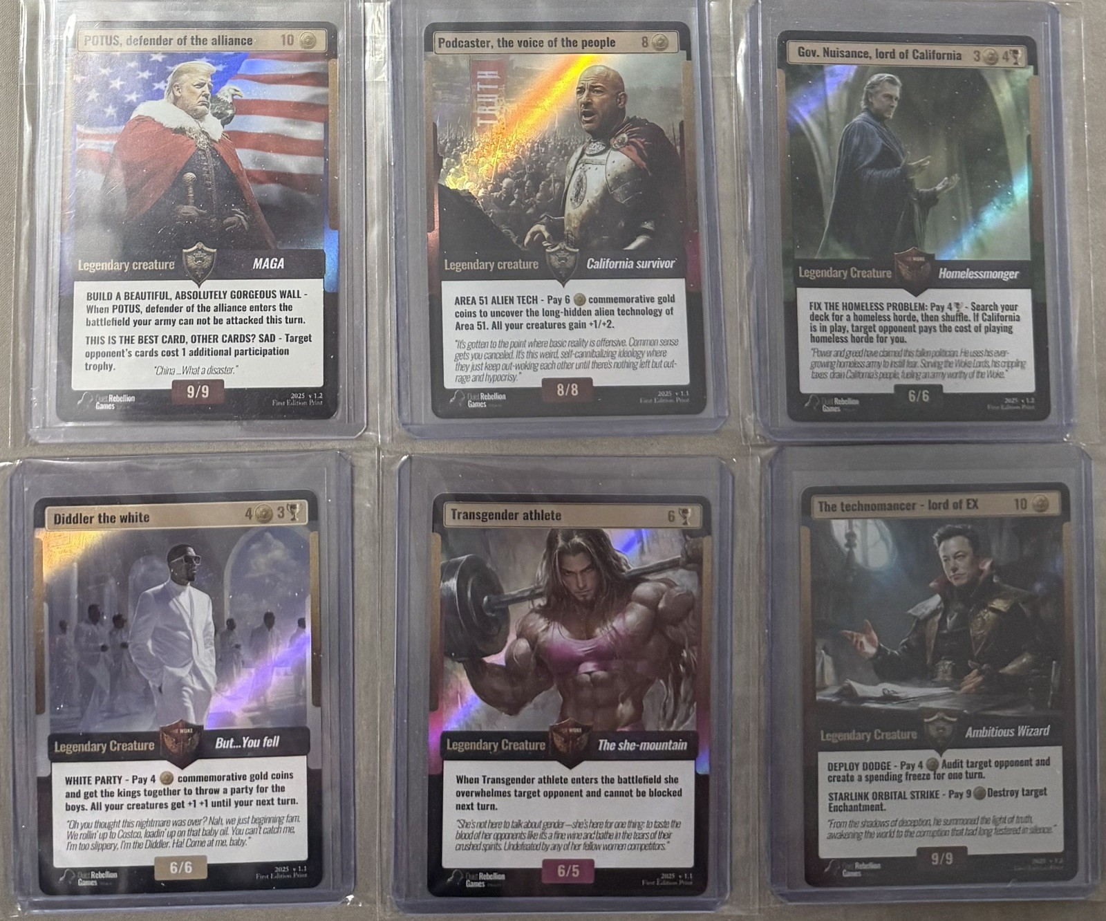 World War Woke Starter Deck & Epstein Files FULL 48 Base Set + All Holos