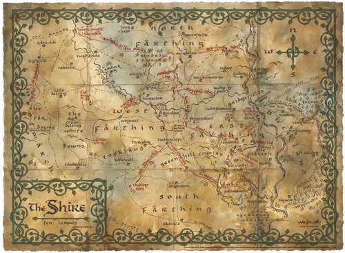 PRE-ORDER WETA Workshop - The Lord of the Rings Trilogy - Map of the Shire Parch