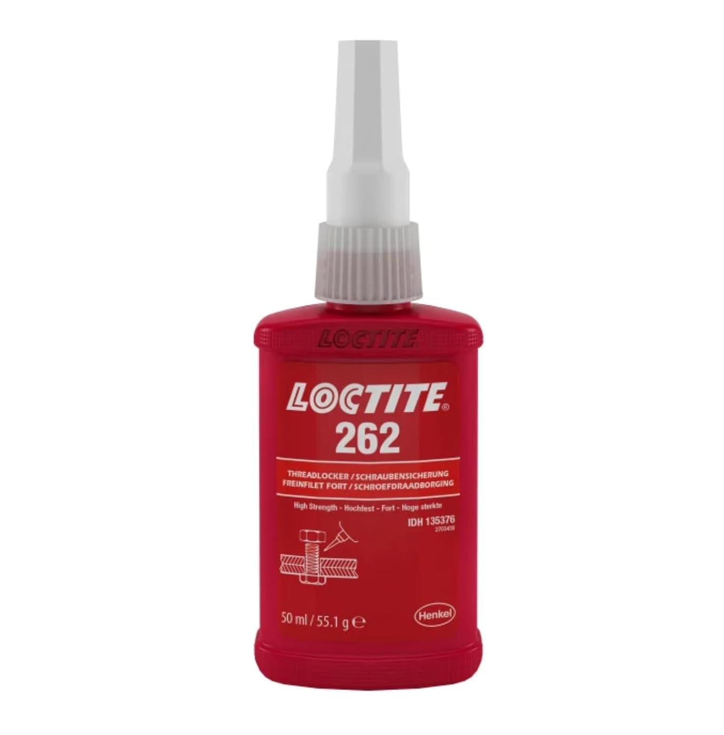 26231 Red 262 High-Strength Threadlocker, 1.69 fl. oz. Bottle