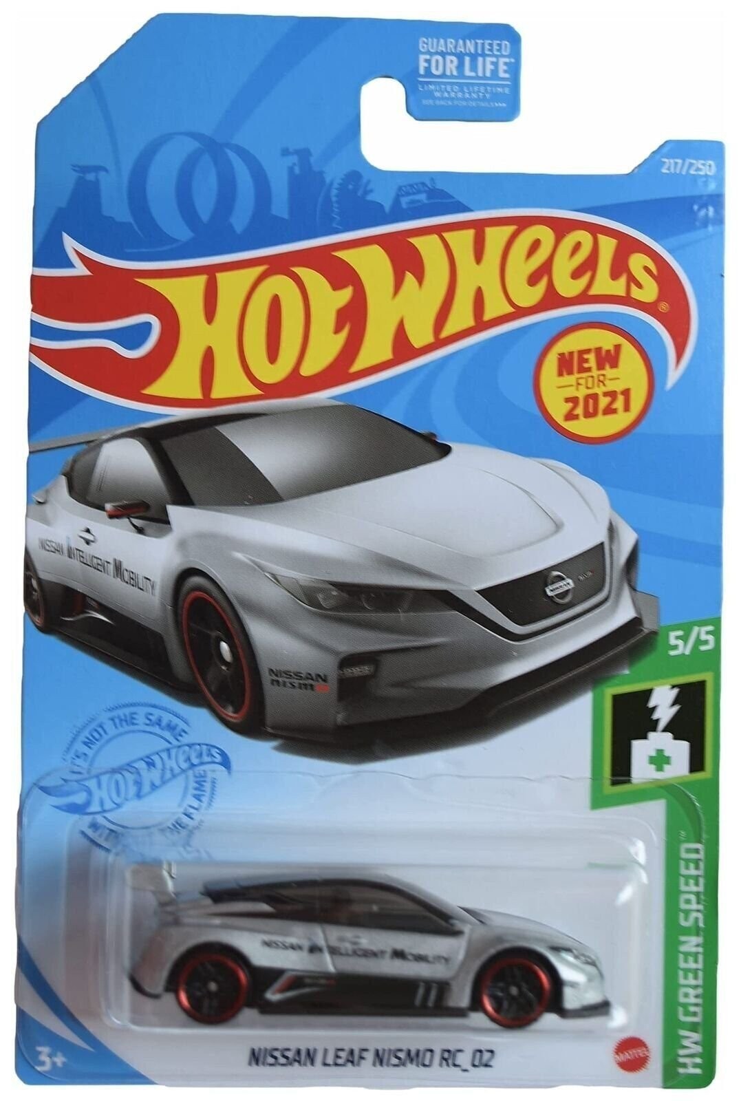 Hot Wheels Nissan Leaf Nismos RC 02, [Silver] 217/250 Green Speed 5/5