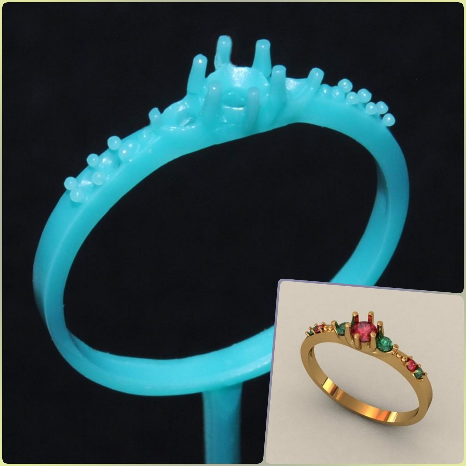 1 pc Ladie's ring Wax patterns for lost wax casting jewelry/wax model_1627