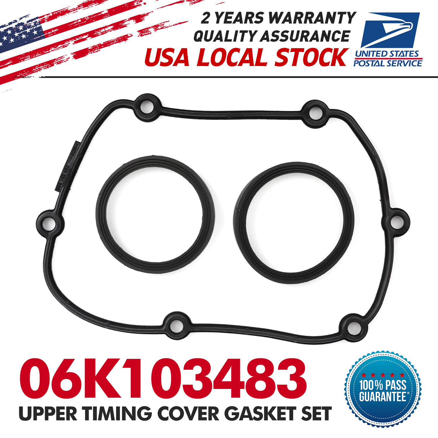 06K103483 Upper Timing Cover Gasket Set Fit For VW Jetta Golf MK7 Audi A4 Q5