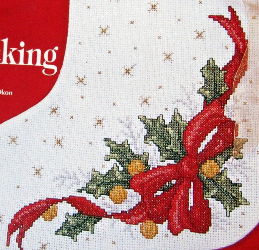 Victorian Stocking Design Happy Hanukkah CROSS STITCH PATTERNS