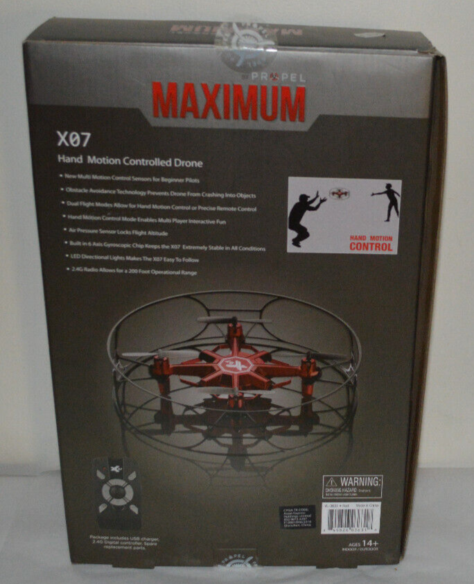 Maximum Propel X07 Hand Motion Control Dual Play Modes Drone