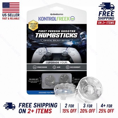 KontrolFreek FPS Thumbsticks for PS4/PS5 – Crystal Galaxy – Ships Fast