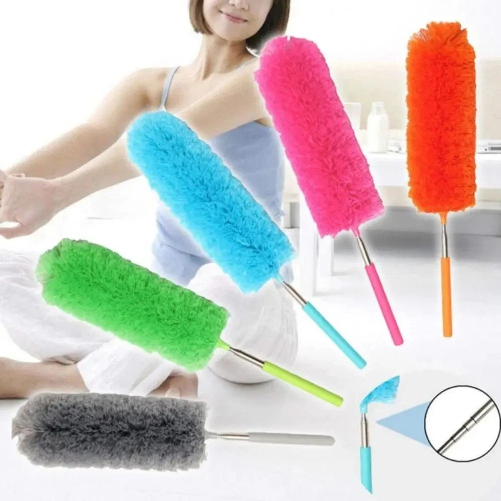 Microfiber Duster Soft Feather Dusting Brush Household Extendable Cleaning Tool