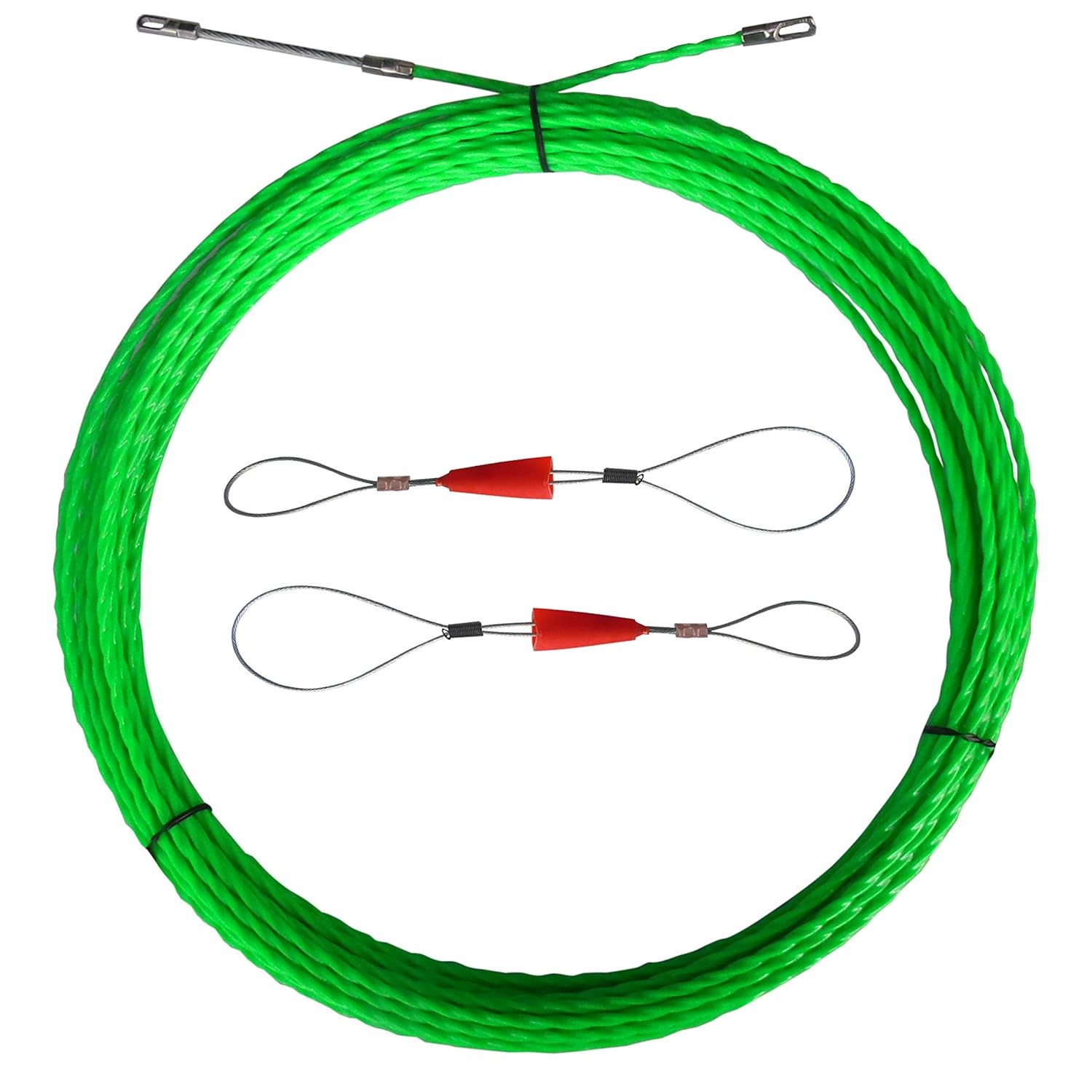 20m Fish Tape Wire Puller Electrical Cable Pulling Tool Threader Line New