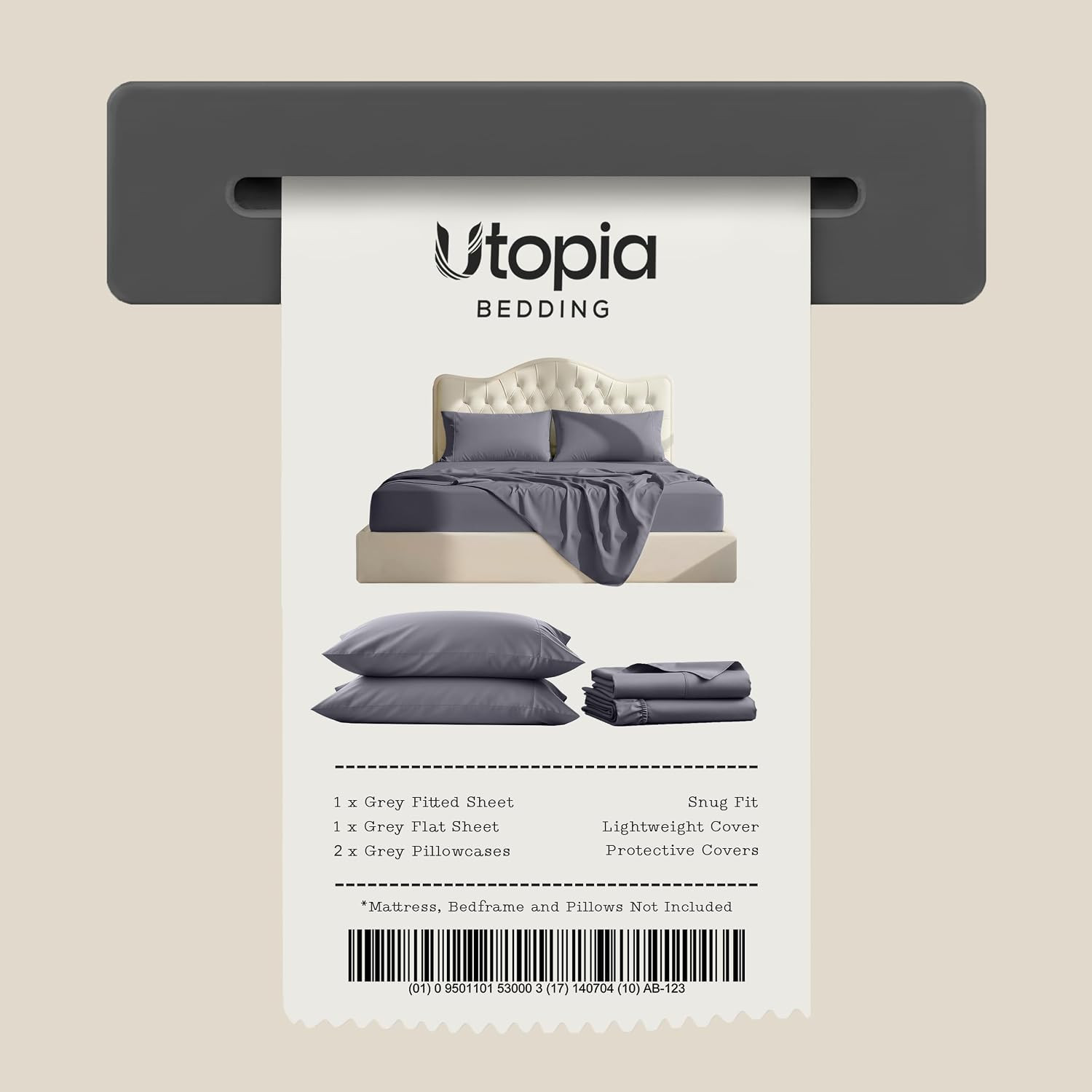 King Size Sheet Set – 4 Piece Bed Sheets, Soft and Breathable Microfiber, Includ
