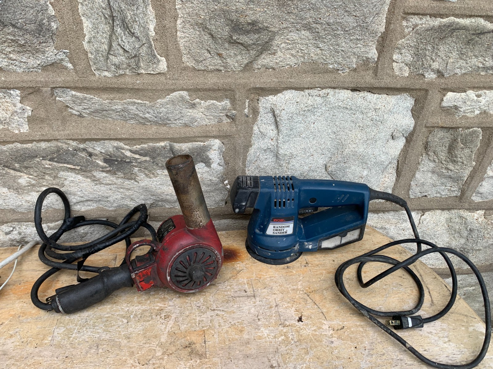 MHT 750 Heat Gun Runs AS IS & Ryobi RS-115 Orbital Sander 6 Amp USA Made