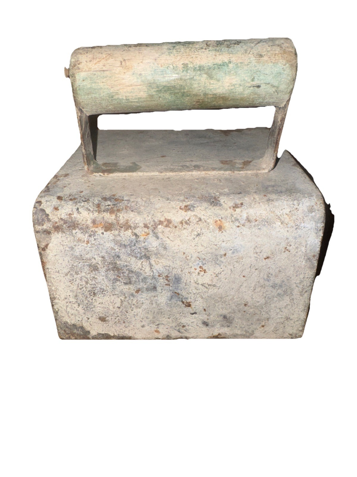 5.5”x3.5” Vtg Plastering Curb Trowel Great Patina & Wooden Handle Missing Screw