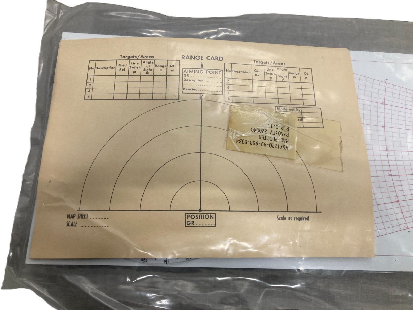 Vintage Military Range Distant Plotter Armoured Corps Tanks Crew In Pouch
