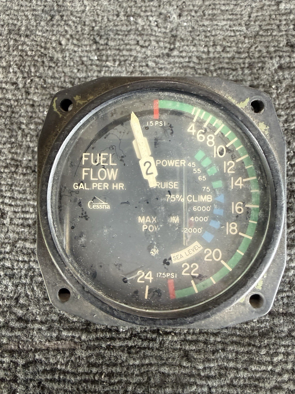 Cessna CM2650L2 Dual Engine Fuel Flow Indicator Garwin 22-8631 Instrument Core