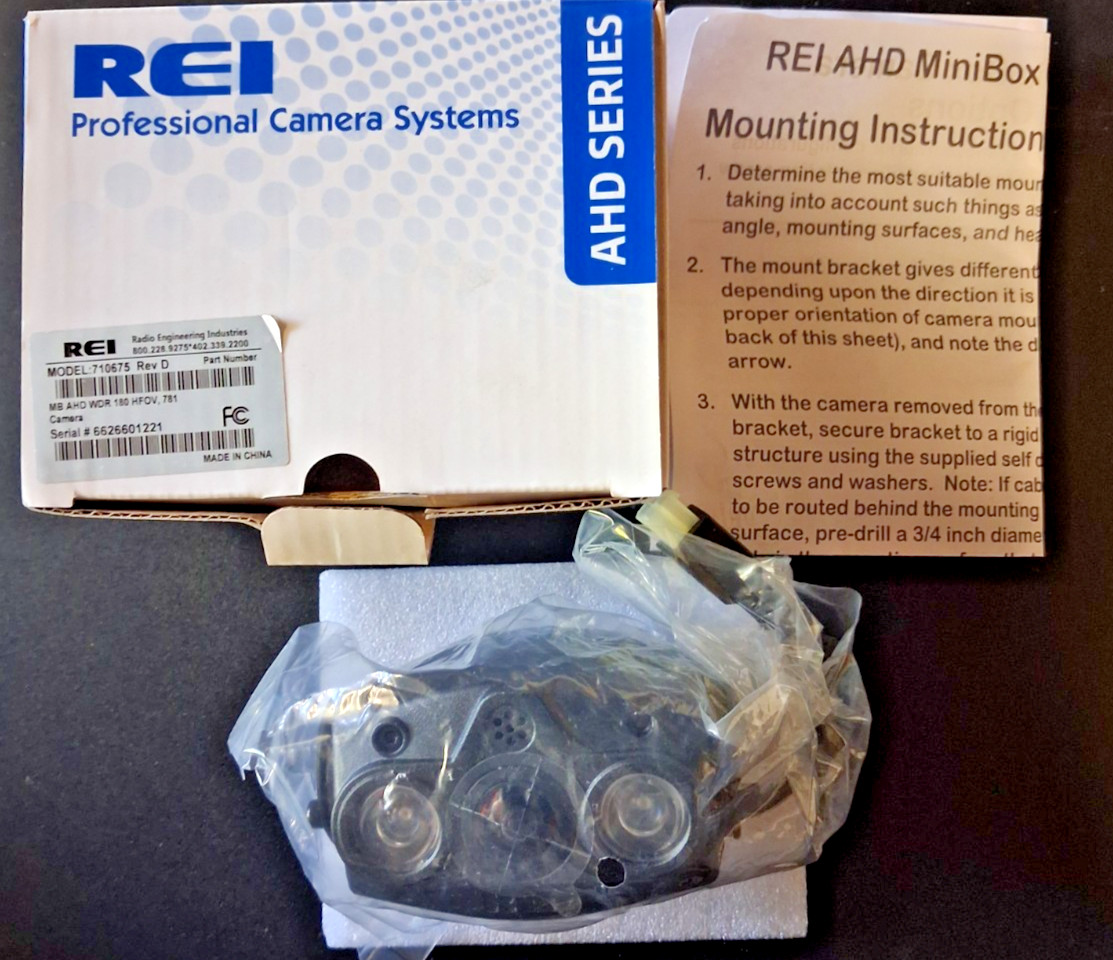 REI 710675 REV. D 1080p AHD Series Camera New 180 DEGREE FOV