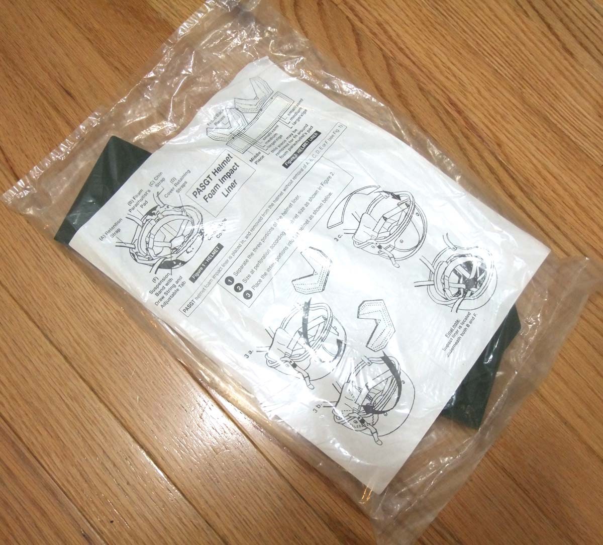 PASGT Helmet Foam Impact Liner Kit, 8465-01-420-4920, NOS