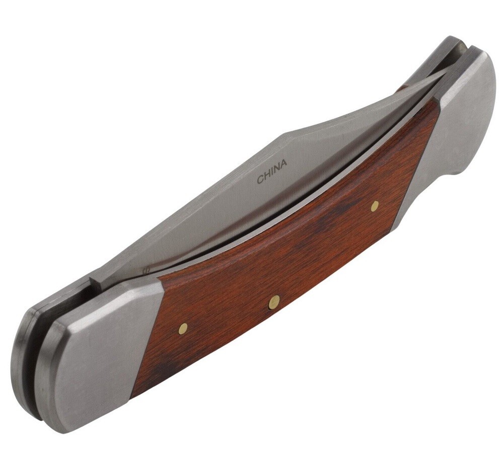 Large 8.5" Classic Lockback Folding Knife - Beautiful Hardwood Handles - 110