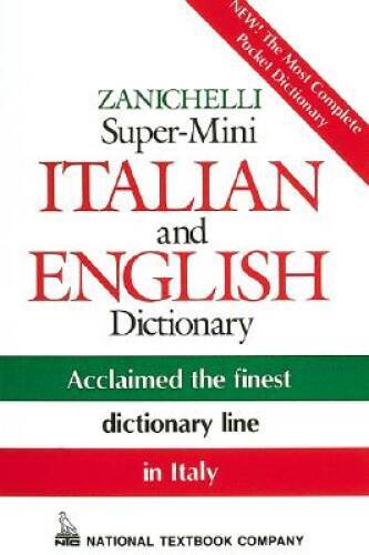 Zanichelli Super-Mini Italian and English Dictionary - Paperback - GOOD
