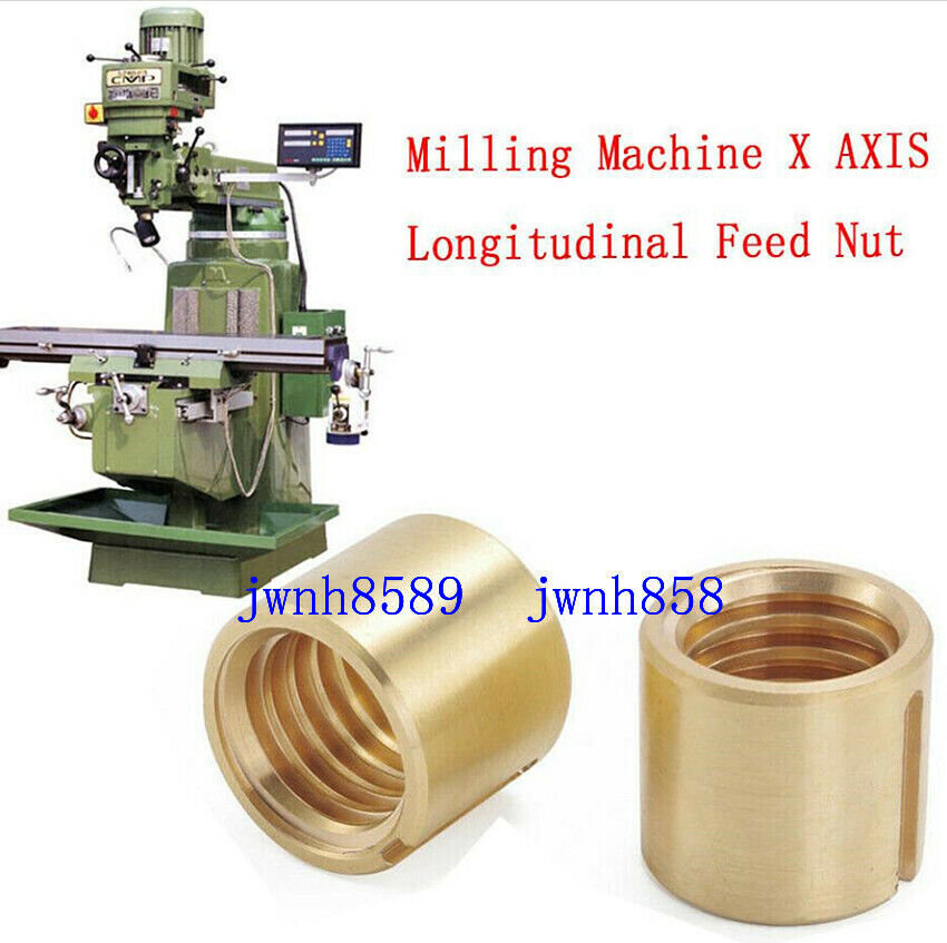 2pcs/Set Milling Machine X Axis Screw Rod Copper Nut Axis longitudinal Feed Nut