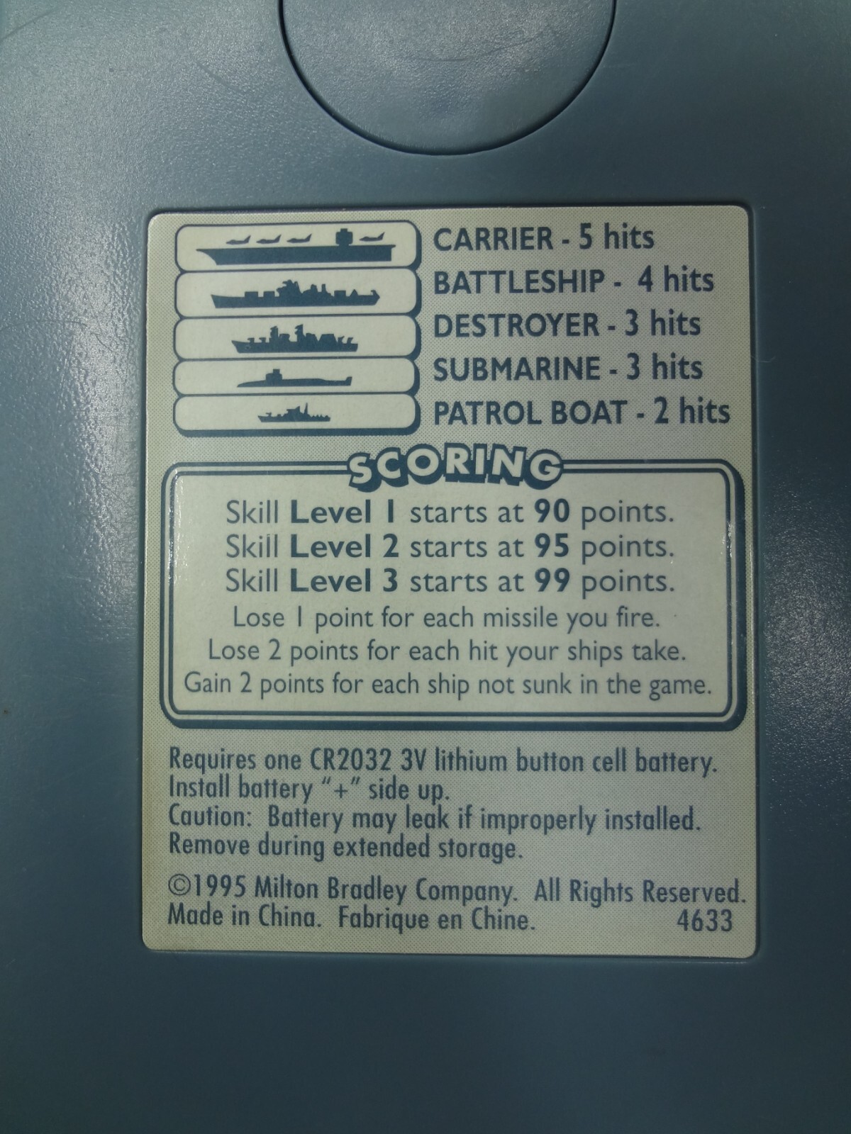 Battleship Milton Bradley Electronic Handheld Game