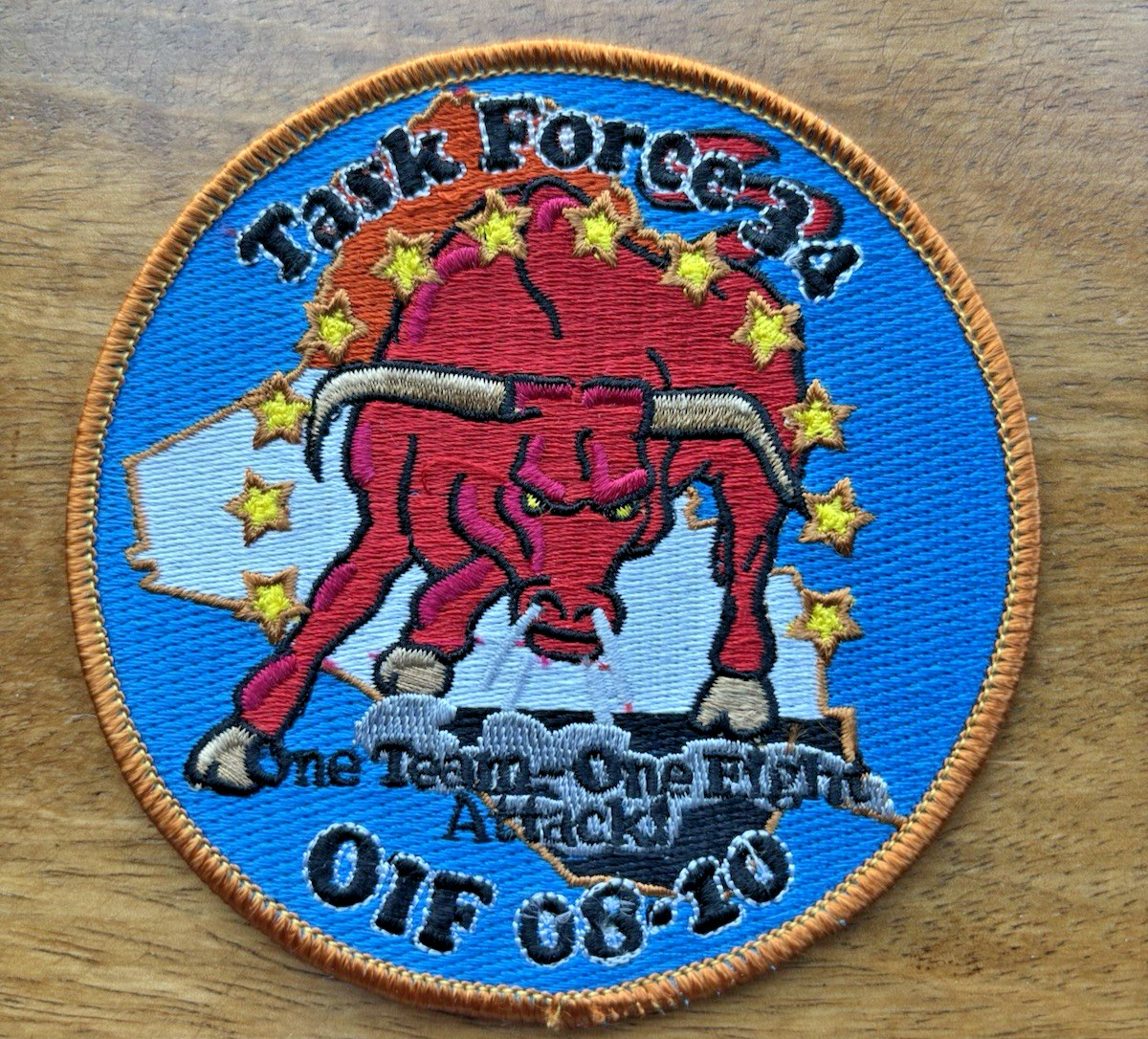 Task Force 34 OIF 08-10 One Team One Fight Attack  Embroidered Patch  NEW