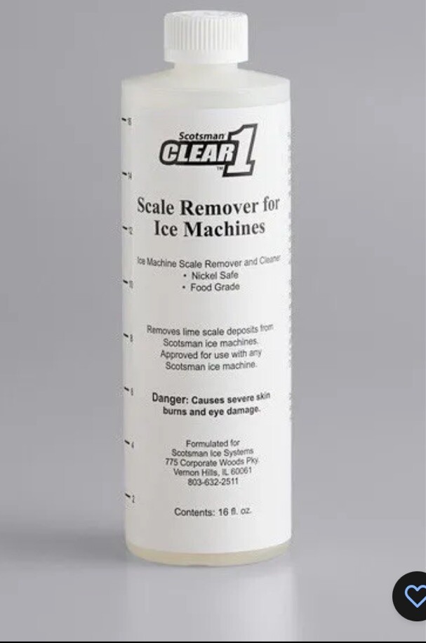 Scotsman Clear 1 Scale Remover & Cleaner for Ice Machines 19-0653-01  (16oz)